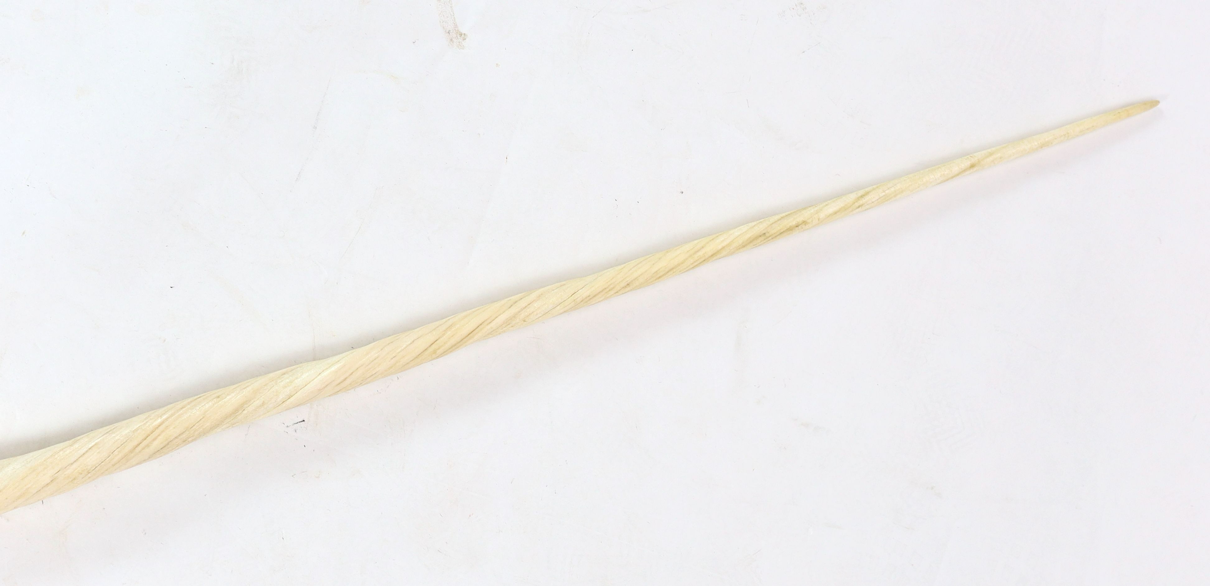 A large unworked Narwhal tusk, c.1970, 257 cm long (8ft 5.5in.)